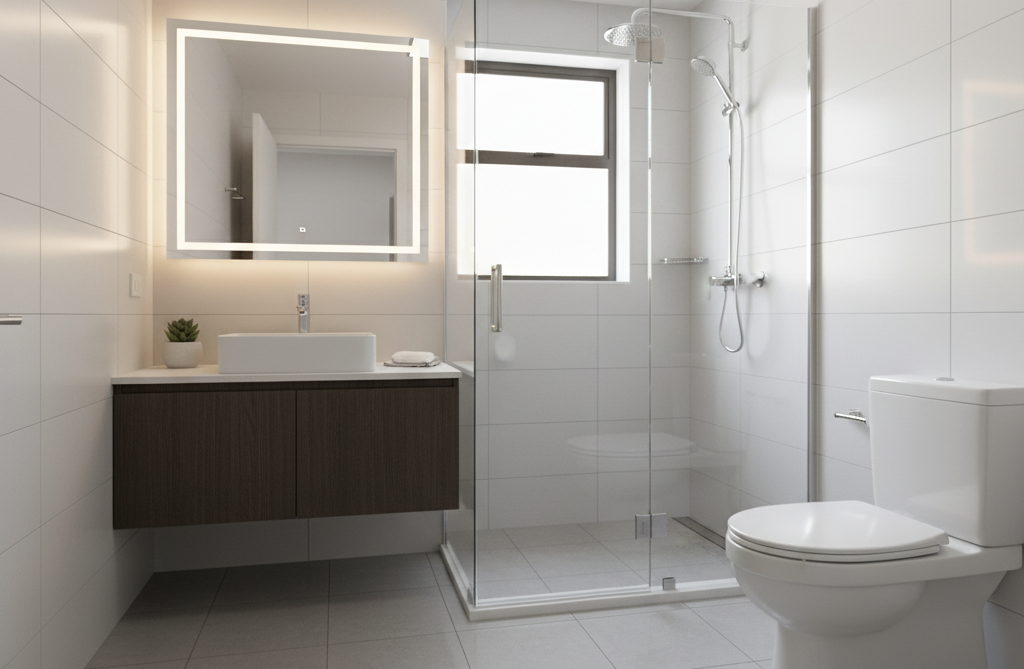 proses cleaning kamar mandi kering